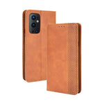 Magnetic Clasp Vintage Style TPU + Leather Phone Case Wallet Stand for OnePlus 9 Pro