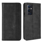 Magnetic Clasp Vintage Style TPU + Leather Phone Case Wallet Stand for OnePlus 9 Pro