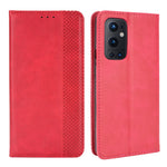 Magnetic Clasp Vintage Style TPU + Leather Phone Case Wallet Stand for OnePlus 9 Pro