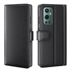 Plånboksfodral i äkta splitterläder för OnePlus 9 Pro