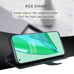 Plånboksfodral i äkta splitterläder för OnePlus 9 Pro