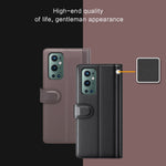 Plånboksfodral i äkta splitterläder för OnePlus 9 Pro