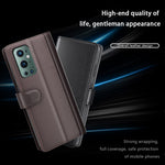 Plånboksfodral i äkta splitterläder för OnePlus 9 Pro
