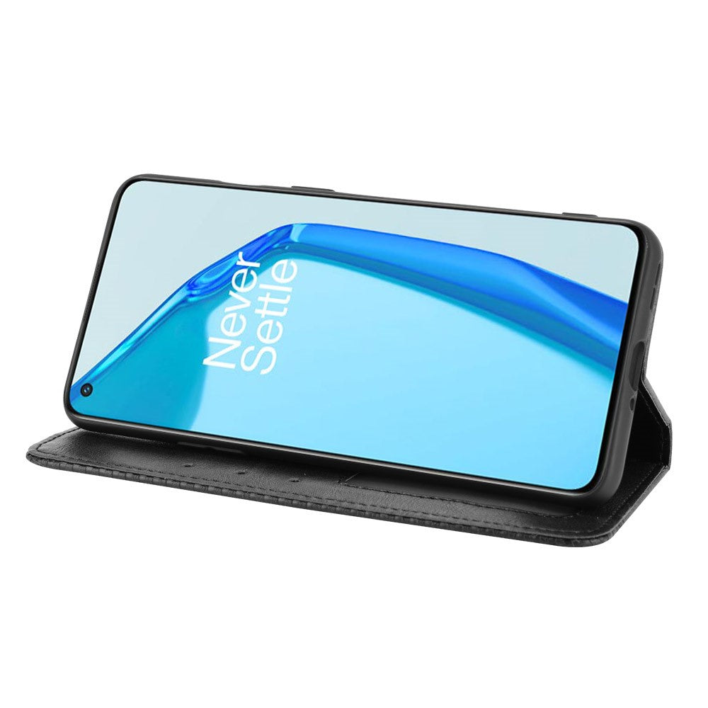 Magnetiskt plånboksfodral i vintagestil för OnePlus 9R