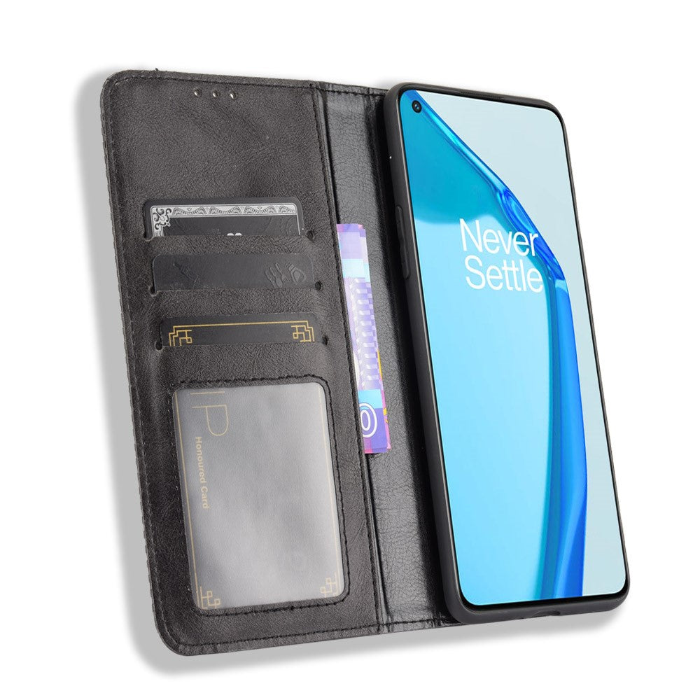 Magnetiskt plånboksfodral i vintagestil för OnePlus 9R