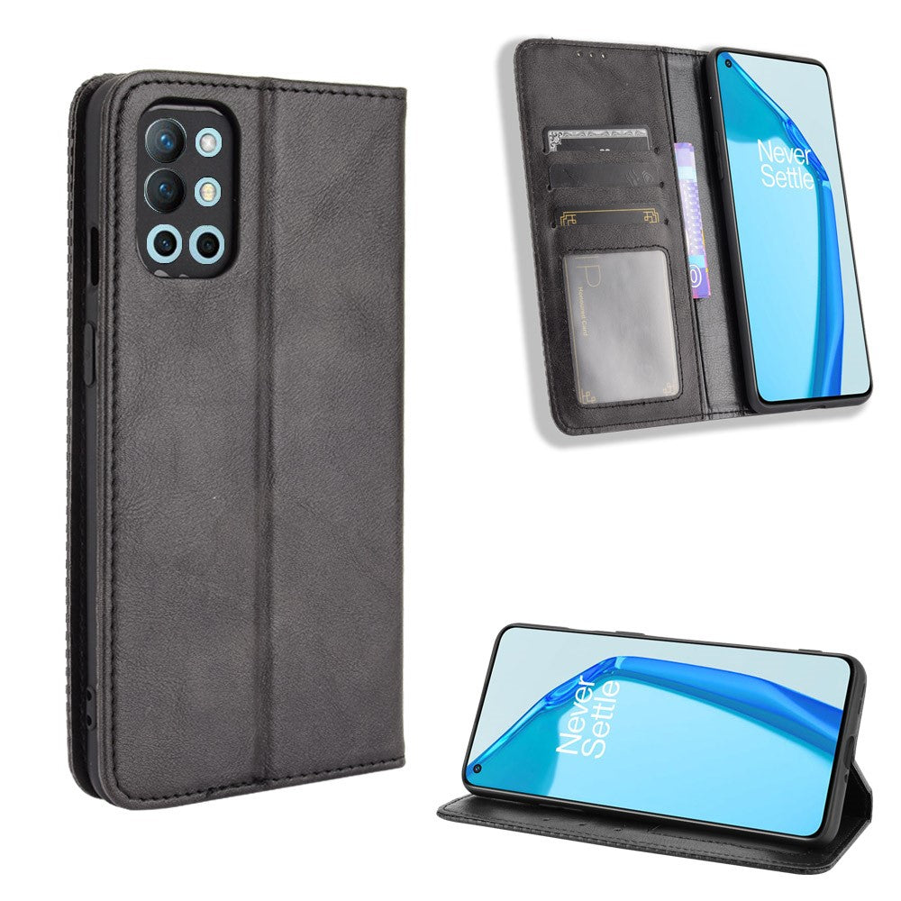 Magnetiskt plånboksfodral i vintagestil för OnePlus 9R