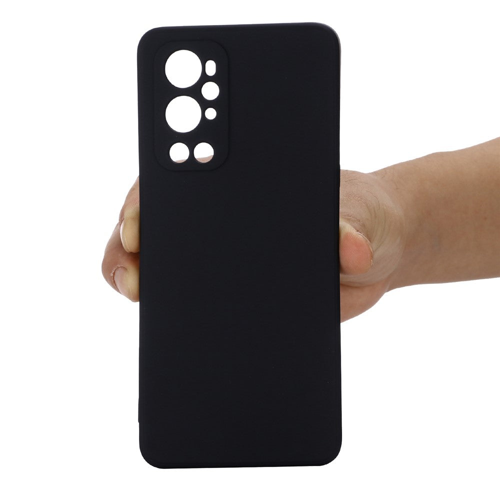 Mjukt flytande silikonfodral med praktisk rem för OnePlus 9 Pro