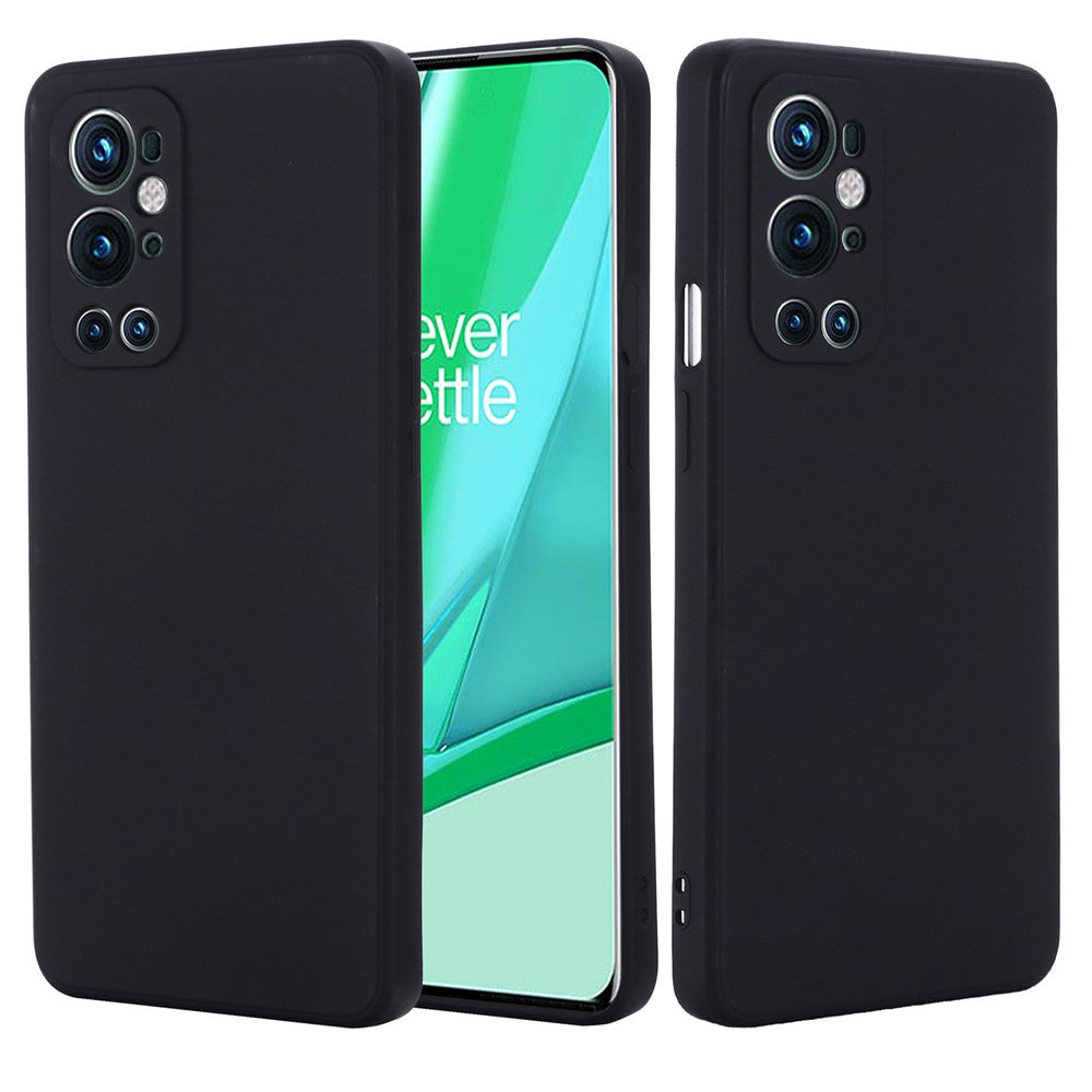 Mjukt flytande silikonfodral med praktisk rem för OnePlus 9 Pro