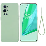 Mjukt flytande silikonfodral med praktisk rem för OnePlus 9 Pro