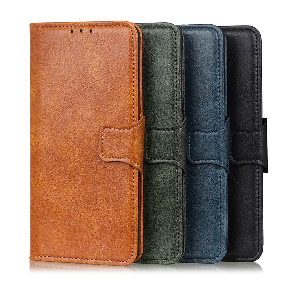 Crazy Horse Texture Wallet Design Full Protection PU Leather Stand Protector Cover for OnePlus Nord CE 5G