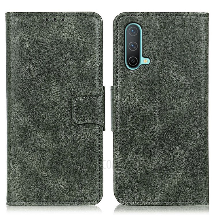 Crazy Horse Texture Wallet Design Fullt Skyddande PU Läder Stativskyddsfodral för OnePlus Nord CE 5G