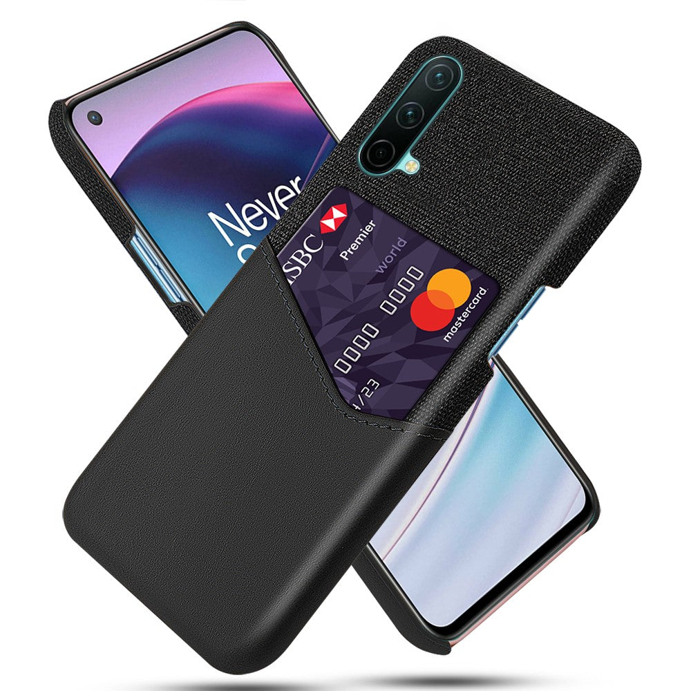 Cloth Texture Card Slot Design Hybrid Phone Case Protector for OnePlus Nord CE 5G