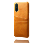 PU Leather Coated PC Cell Phone Back Case with Double Card Slots for OnePlus Nord CE 5G