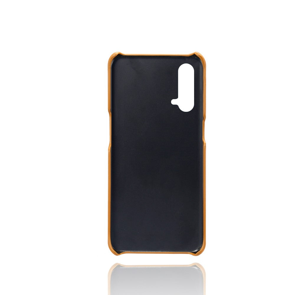 PU Leather Coated PC Cell Phone Back Case with Double Card Slots for OnePlus Nord CE 5G