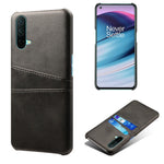 PU Leather Coated PC Cell Phone Back Case with Double Card Slots for OnePlus Nord CE 5G