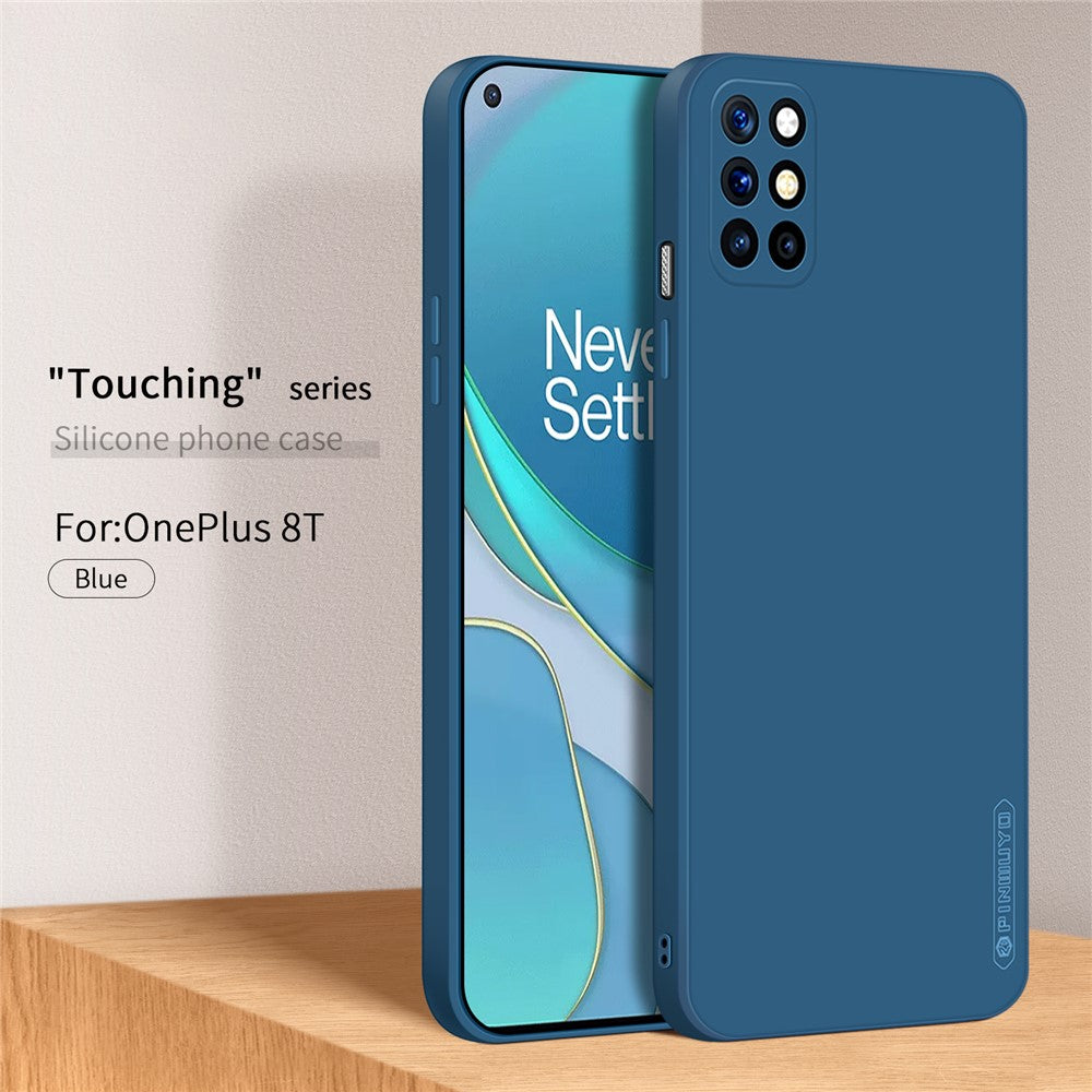 PINWUYO Precise Cut-Out Soft Touch-serien Premium Silikongummi Skyddsskal för OnePlus 8T