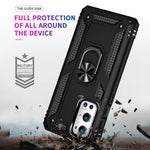 Dubbelskiktad Tank Armor Hybrid Stötsäker Mjuk TPU + Tålig PC Baksida med Stödring för OnePlus 9 Pro