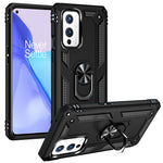 Militärklassad ringformad bilmonteringsstativ hybrid hårt PC mjukt TPU stötsäkert skyddsskal för OnePlus 9 (EU / US-version) / 9 (IN / CN-version)
