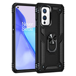 Militärklassad ringformad bilmonteringsstativ hybrid hårt PC mjukt TPU stötsäkert skyddsskal för OnePlus 9 (EU / US-version) / 9 (IN / CN-version)