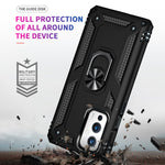 Militärklassad ringformad bilmonteringsstativ hybrid hårt PC mjukt TPU stötsäkert skyddsskal för OnePlus 9 (EU / US-version) / 9 (IN / CN-version)