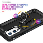 Militärklassad ringformad bilmonteringsstativ hybrid hårt PC mjukt TPU stötsäkert skyddsskal för OnePlus 9 (EU / US-version) / 9 (IN / CN-version)