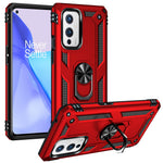 Militärklassad ringformad bilmonteringsstativ hybrid hårt PC mjukt TPU stötsäkert skyddsskal för OnePlus 9 (EU / US-version) / 9 (IN / CN-version)