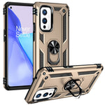 Militärklassad ringformad bilmonteringsstativ hybrid hårt PC mjukt TPU stötsäkert skyddsskal för OnePlus 9 (EU / US-version) / 9 (IN / CN-version)