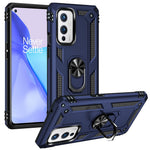 Militärklassad ringformad bilmonteringsstativ hybrid hårt PC mjukt TPU stötsäkert skyddsskal för OnePlus 9 (EU / US-version) / 9 (IN / CN-version)