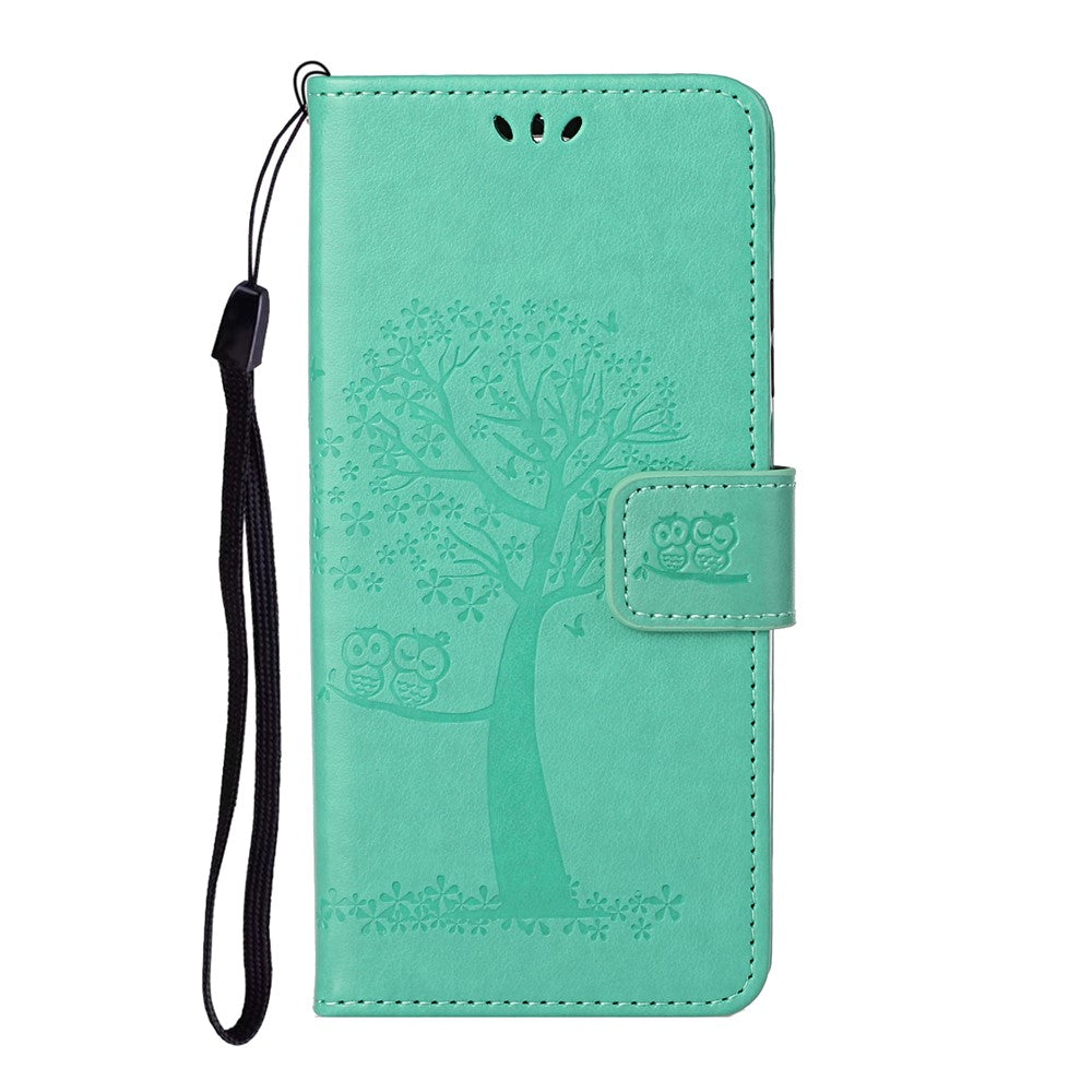 Owl Tree Pattern Imprint Wallet Stand Design PU Leather Protective Phone Shell Case for OnePlus Nord CE 5G