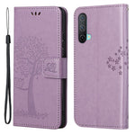 Owl Tree Pattern Imprint Wallet Stand Design PU Leather Protective Phone Shell Case for OnePlus Nord CE 5G