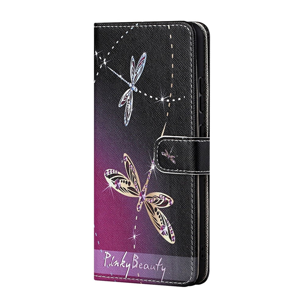 Pattern Printing Cross Texture Leather Wallet Phone Stand Case Cover for OnePlus Nord CE 5G