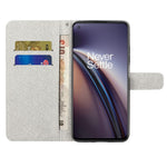 Pattern Printing Cross Texture Leather Wallet Phone Stand Case Cover for OnePlus Nord CE 5G