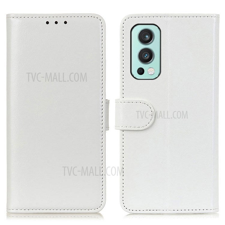 OnePlus Nord 2 5G Reptåligt Crazy Horse-textur PU-läder Plånboksfodral