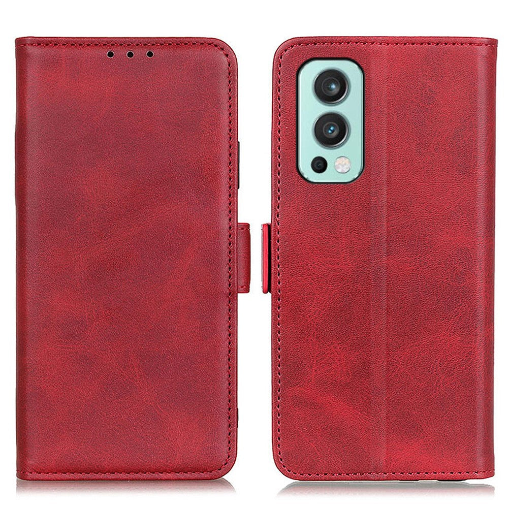 Magnetic Double Clasp Wallet Leather Stand Case Shell for OnePlus Nord 2 5G