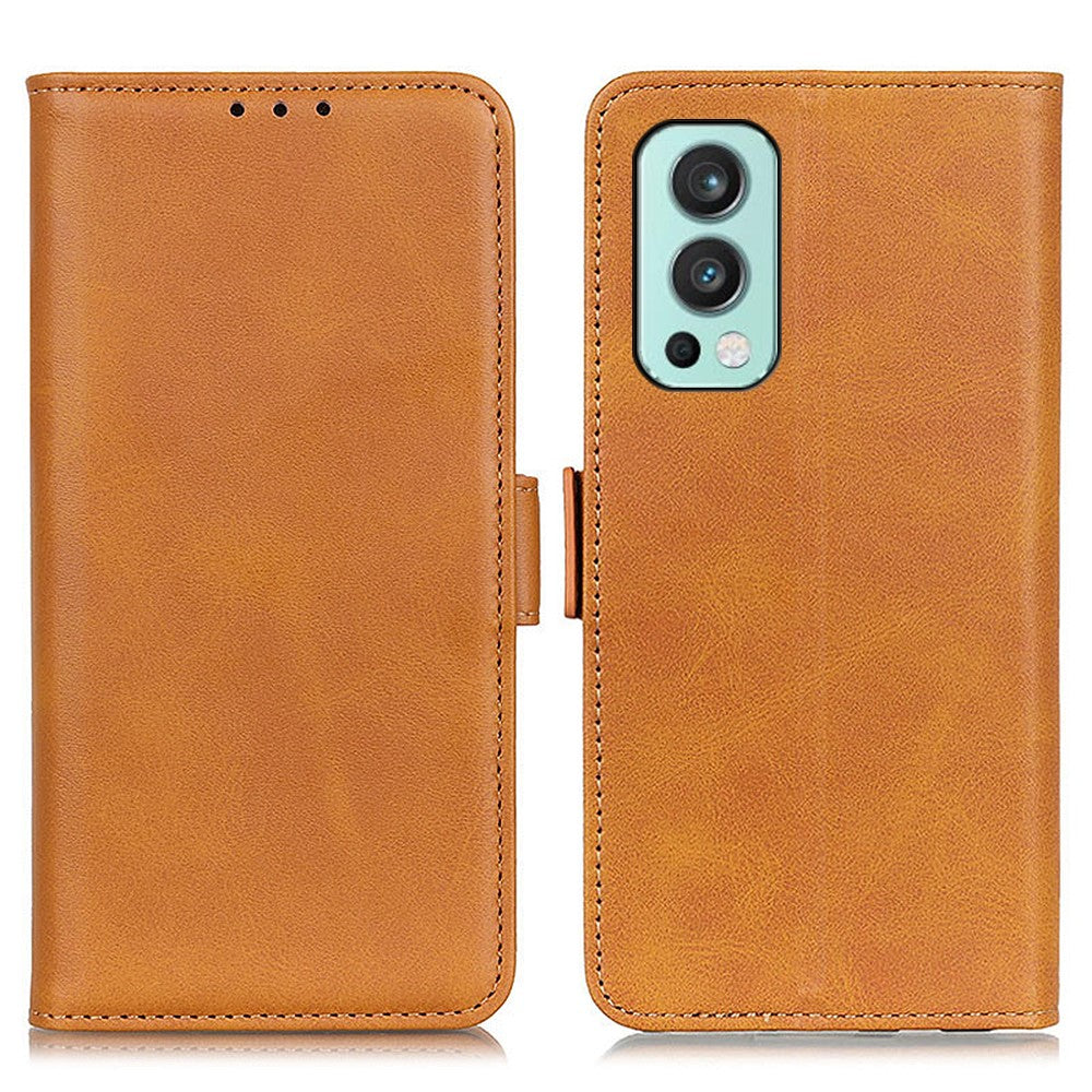 Magnetic Double Clasp Wallet Leather Stand Case Shell for OnePlus Nord 2 5G