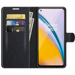 Litchitexturerat horisontellt fällbart PU-läder + TPU-stativ med magnetisk design plånboksfodral till OnePlus Nord 2 5G