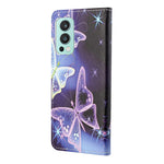 Pattern Printing Cross Texture PU Leather Wallet Stand Phone Cover Protector for OnePlus Nord 2 5G