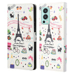 Wallet Design Pattern Printing Drop-Resistant Leather Protective Case with Stand for OnePlus Nord 2 5G