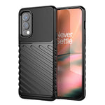 Thunder Series Twill Texture Thickened TPU Protective Cover Drop-Proof Anti-Fingerprint Case for OnePlus Nord 2 5G