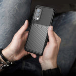 Thunder Series Twill Texture Thickened TPU Protective Cover Drop-Proof Anti-Fingerprint Case for OnePlus Nord 2 5G