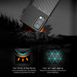 Thunder Series Twill Texture Thickened TPU Protective Cover Drop-Proof Anti-Fingerprint Case for OnePlus Nord 2 5G