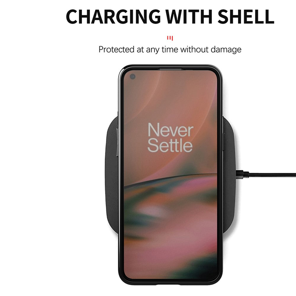 Thunder Series Twill Texture Thickened TPU Protective Cover Drop-Proof Anti-Fingerprint Case for OnePlus Nord 2 5G