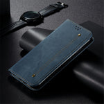 Full Coverage Jeans Cloth Texture PU Leather Wallet Stand Case for OnePlus Nord 2 5G
