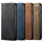Full Coverage Jeans Cloth Texture PU Leather Wallet Stand Case for OnePlus Nord 2 5G