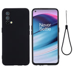Soft Liquid Silicone Slim Lightweight Shockproof Protective Case with Strap for OnePlus Nord CE 5G