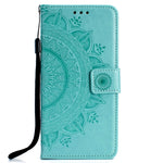 Imprinted Mandala Pattern PU Leather Wallet Stand Case with Strap for OnePlus Nord CE 5G