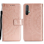 Imprinted Mandala Pattern PU Leather Wallet Stand Case with Strap for OnePlus Nord CE 5G