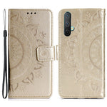 Imprinted Mandala Pattern PU Leather Wallet Stand Case with Strap for OnePlus Nord CE 5G