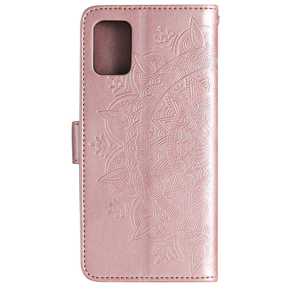 PU Leather Imprinted Mandala Pattern Wallet Stand Case with Strap for OnePlus Nord 2 5G