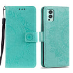 PU Leather Imprinted Mandala Pattern Wallet Stand Case with Strap for OnePlus Nord 2 5G